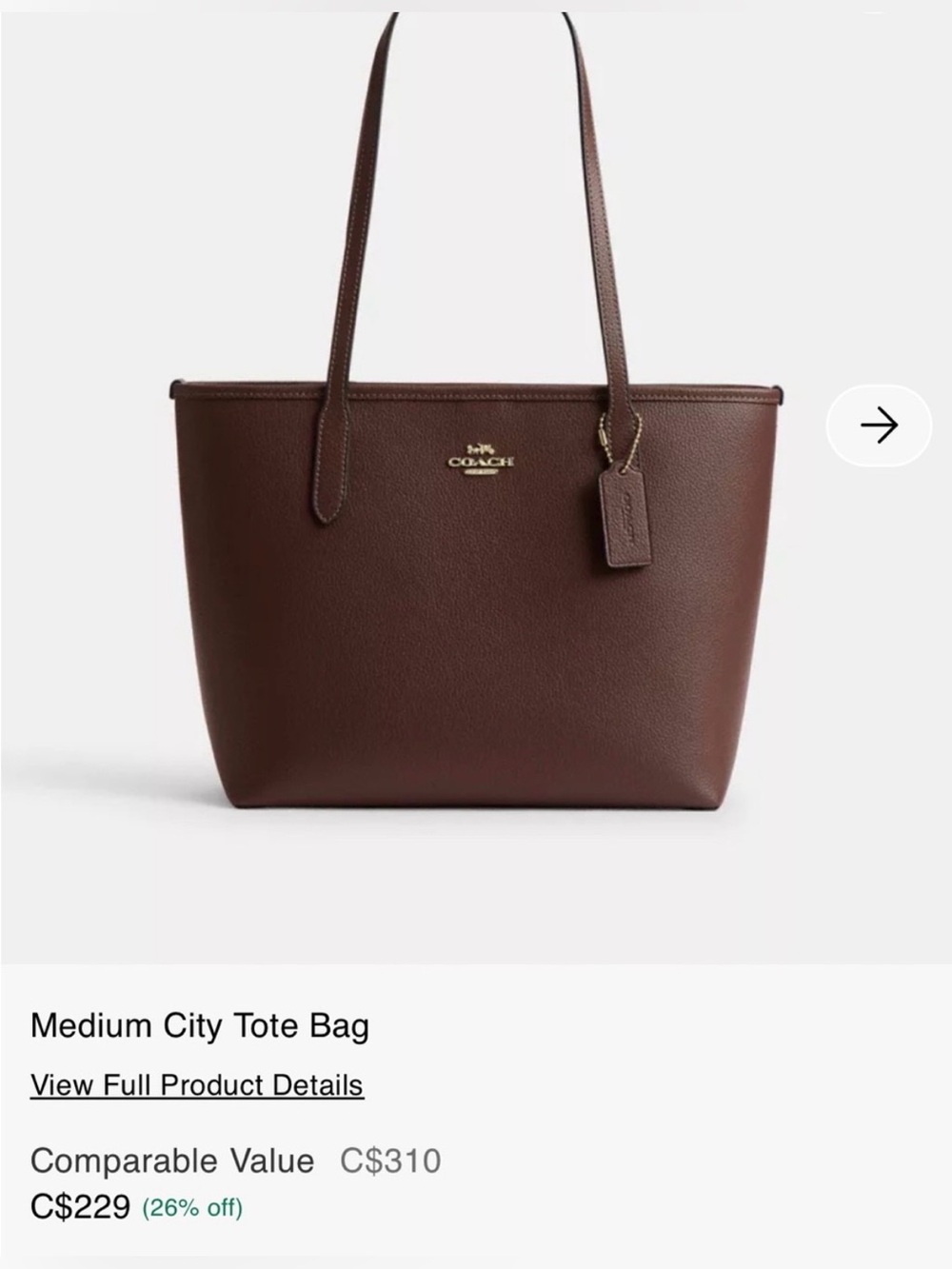 Coach medium city tote bag - Picture 6 of 7
